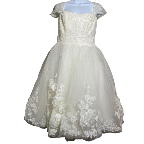 Sottero and Midgley Dresses & Skirts - Sottero and Midgley Short Ivory Wedding Dress Size 12 Bride Bridal Gown